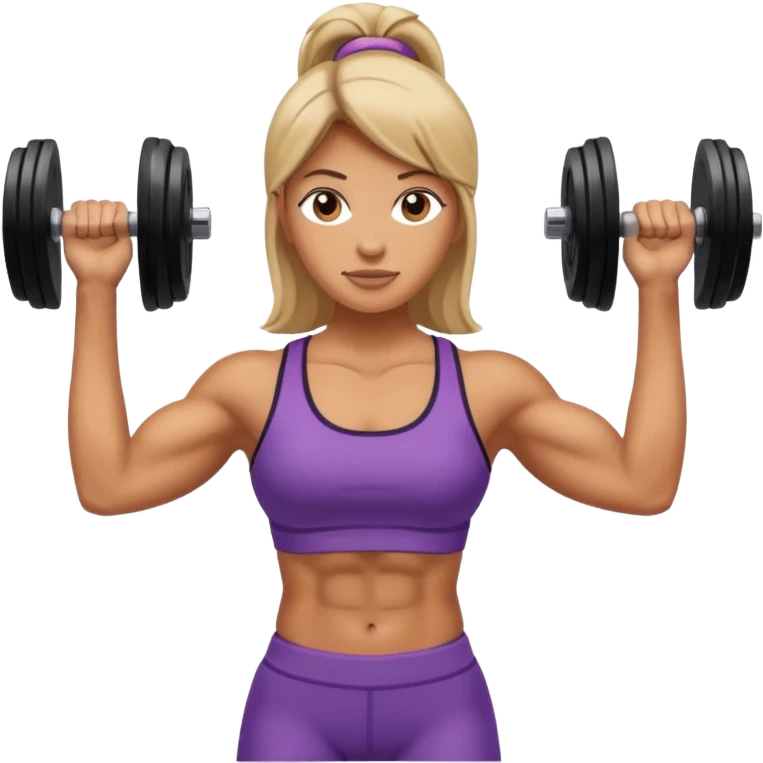 Treino pesos de academia feminina  emoji