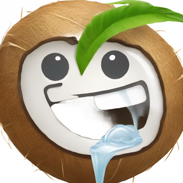 coconut with coconut water emoji