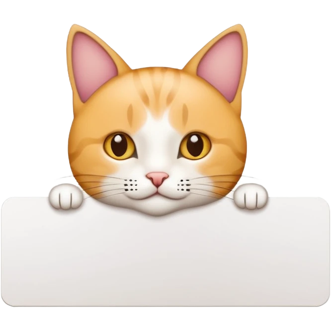 only cat text on the name card. emoji