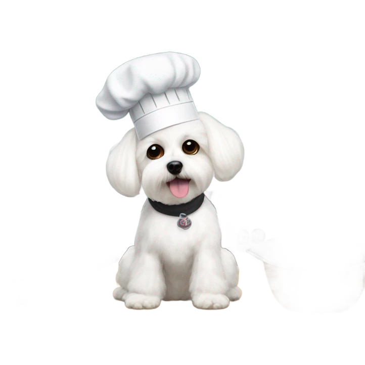 Bichon maltese cooking emoji