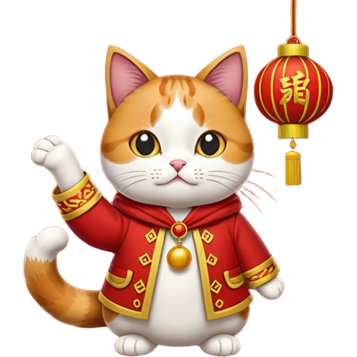 Chinese Lunar New Year Cat emoji