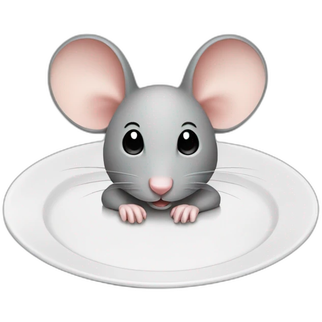 mouse holding an empty plate emoji