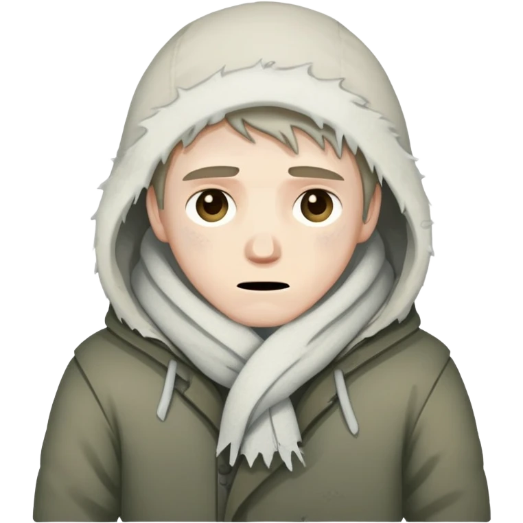 Guy freezing to death emoji