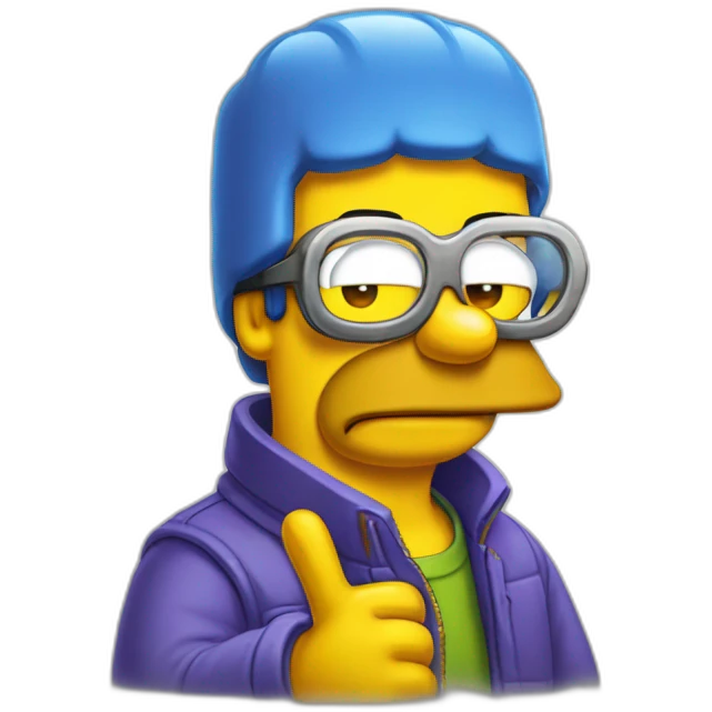 Homero Simpson con gafas emoji