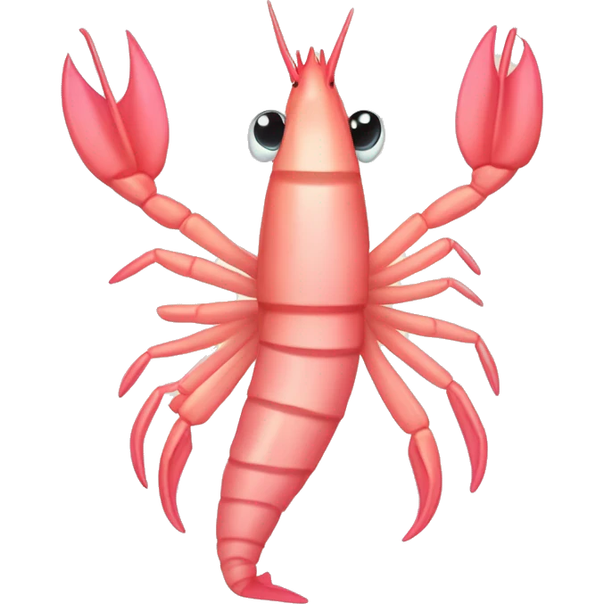 Shrimp from Shark Tail with a pink bow coquette  emoji