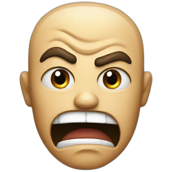 Angry face emoji