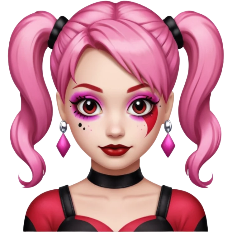 Glitter pink Harley Quinn emoji