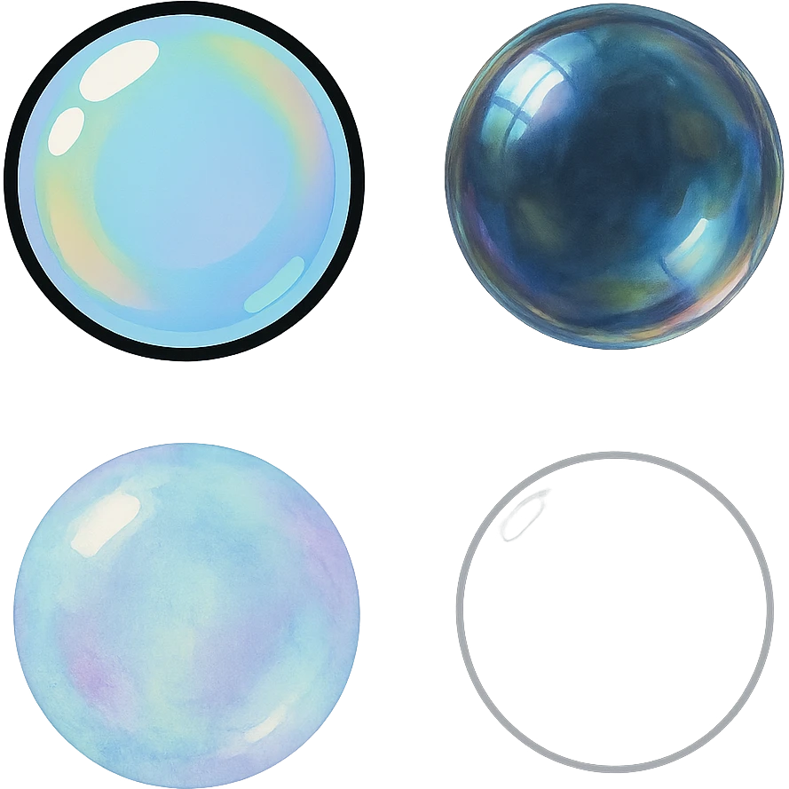 bubble, various illustration styles emoji