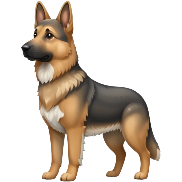 German Shepherd in snow emoji
