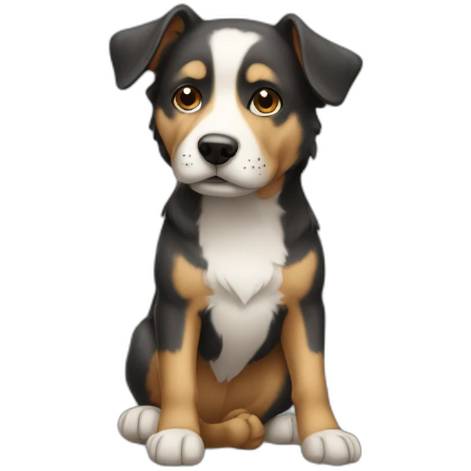 Chien sur chat emoji