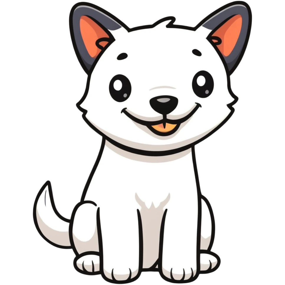 Happy cartoon dog emoji