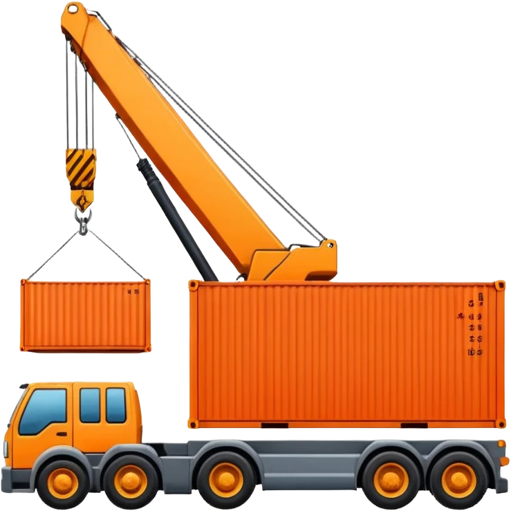crane lifting a container  emoji