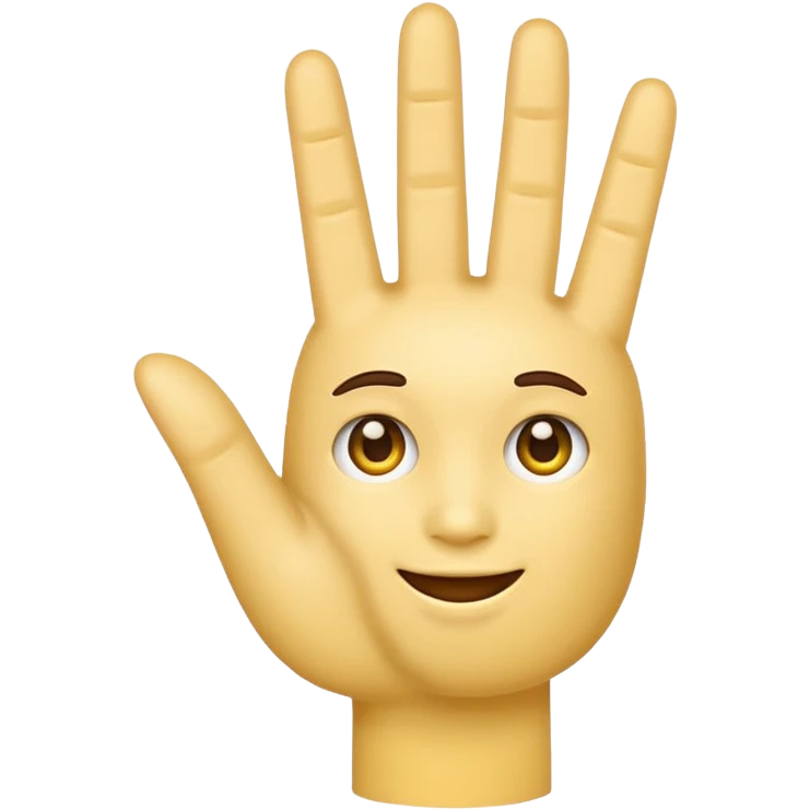 emoji holding 3 fingers up on one hand just face emoji