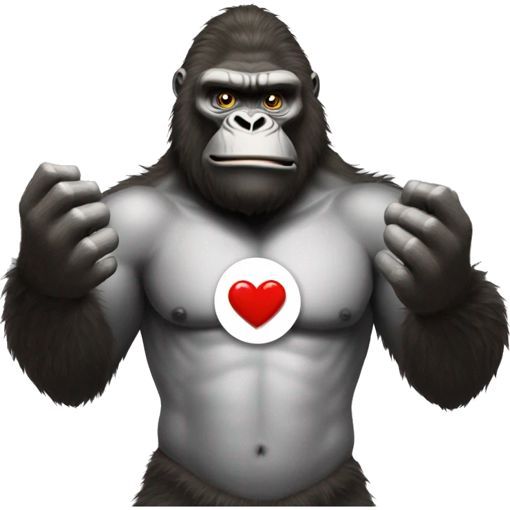 King Kong WITH LOVE HEART HANDS emoji