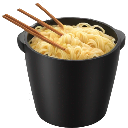 Japan noodles black pot emoji