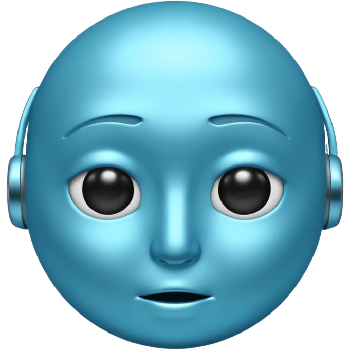 "blue 3D side eye emoji, sigma judging look, cold phonk style, high detail" emoji