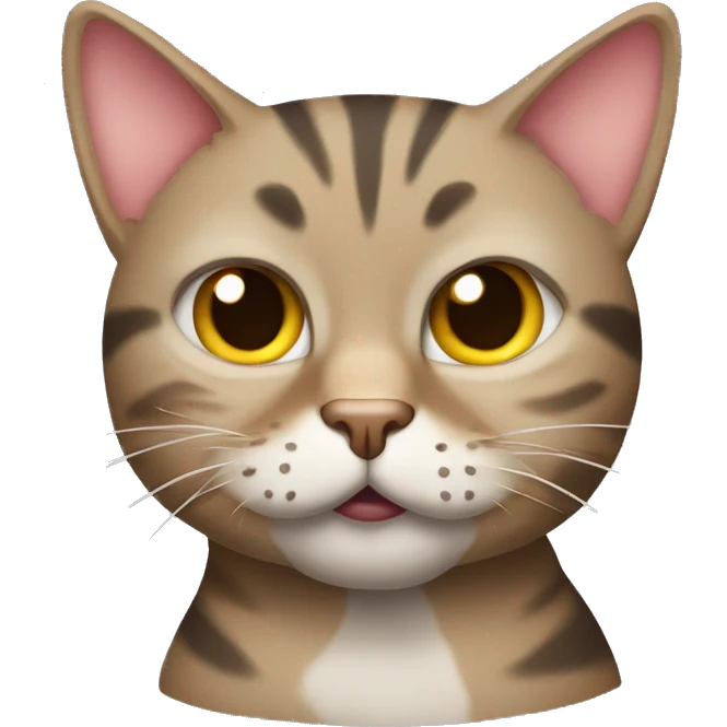 Tabby cat giving a mean mug emoji