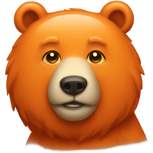 Orange bear emoji