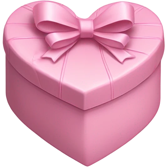 frilly pastel pink heart-shaped box of chocolates with a bow emoji