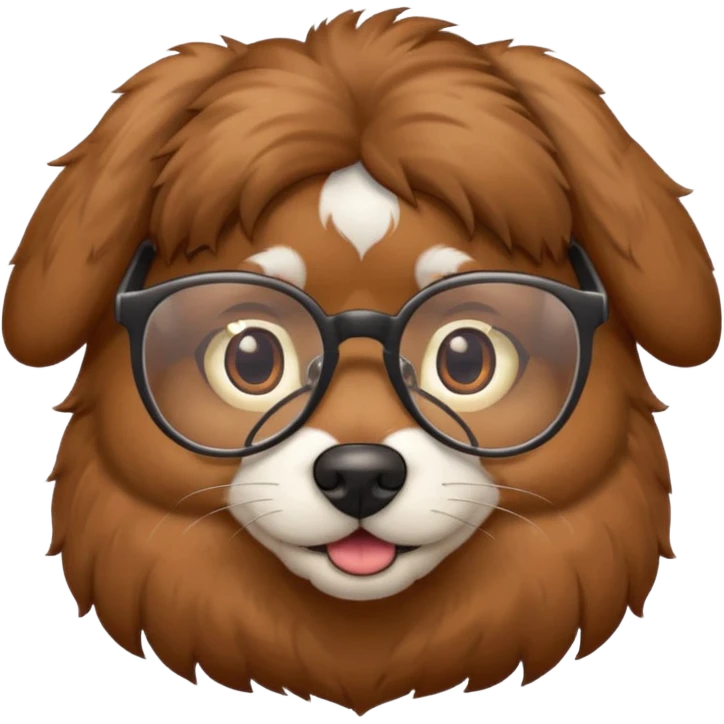 un perro con gafas emoji