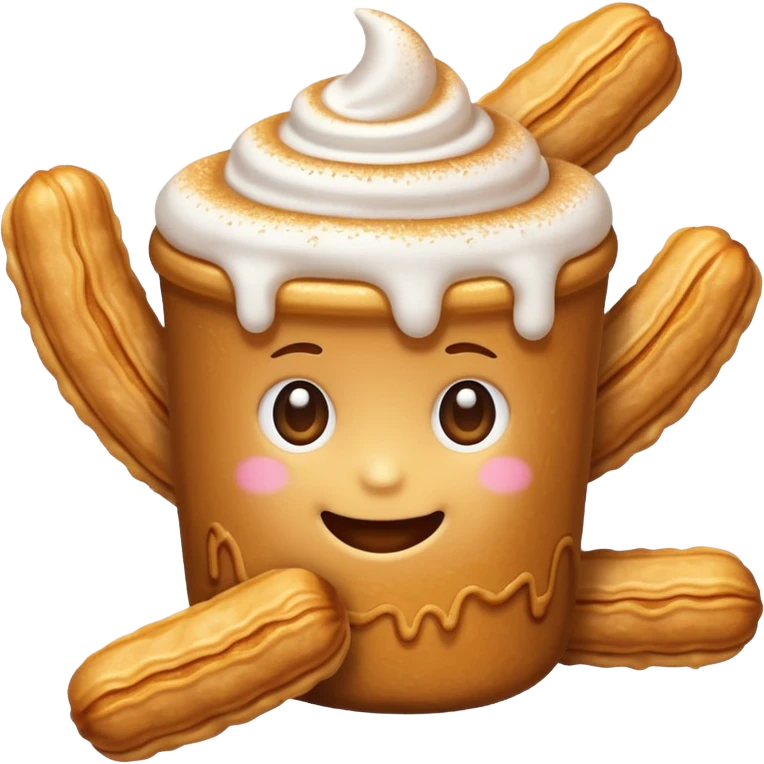 Now make, a Marshmellow churro emoji. Like, mixed together. emoji