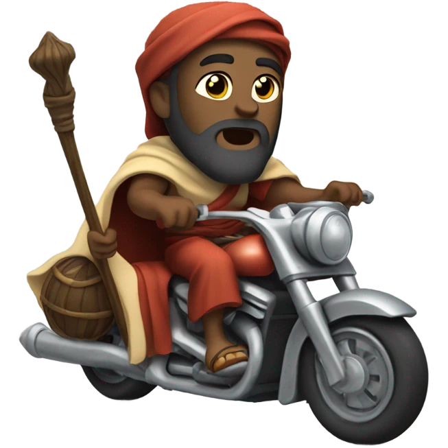 Moses on a motorcycle  emoji