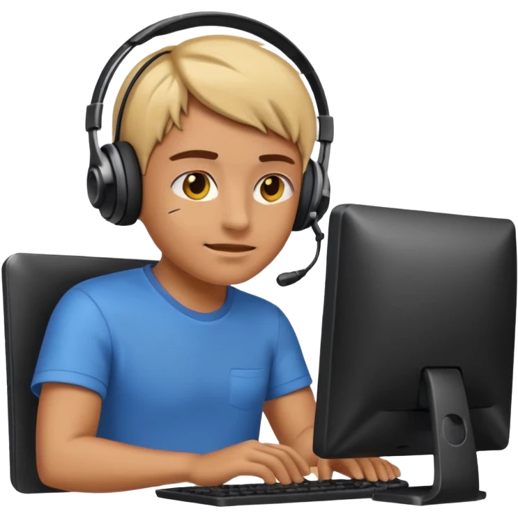 create a realistic emoji showing logistic person monitored something emoji