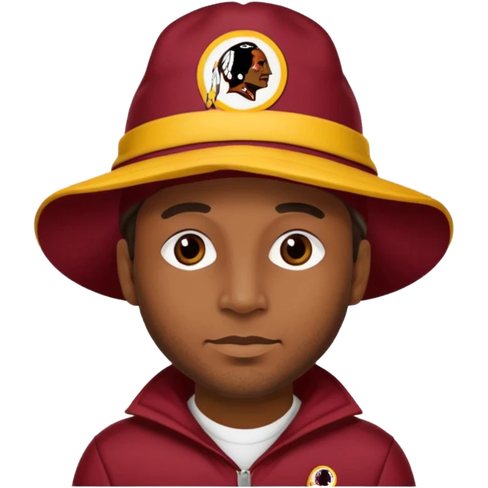 Washington Redskins hat on a man emoji emoji