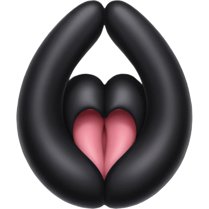 A black vagina emoji