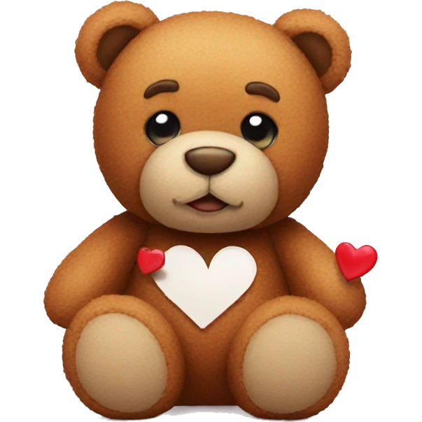 teddy with a broken heart emoji
