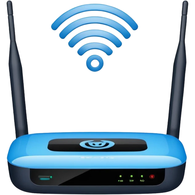 black-blue Wi-Fi router emoji