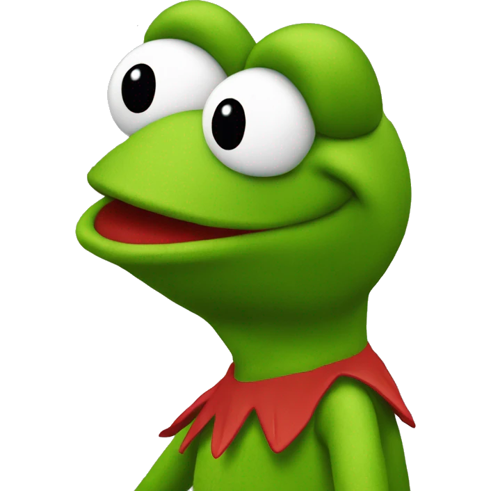 Red-Colored Kermit The Frog emoji
