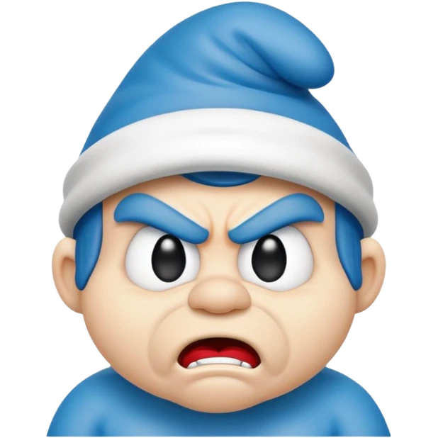 angry smurf  emoji