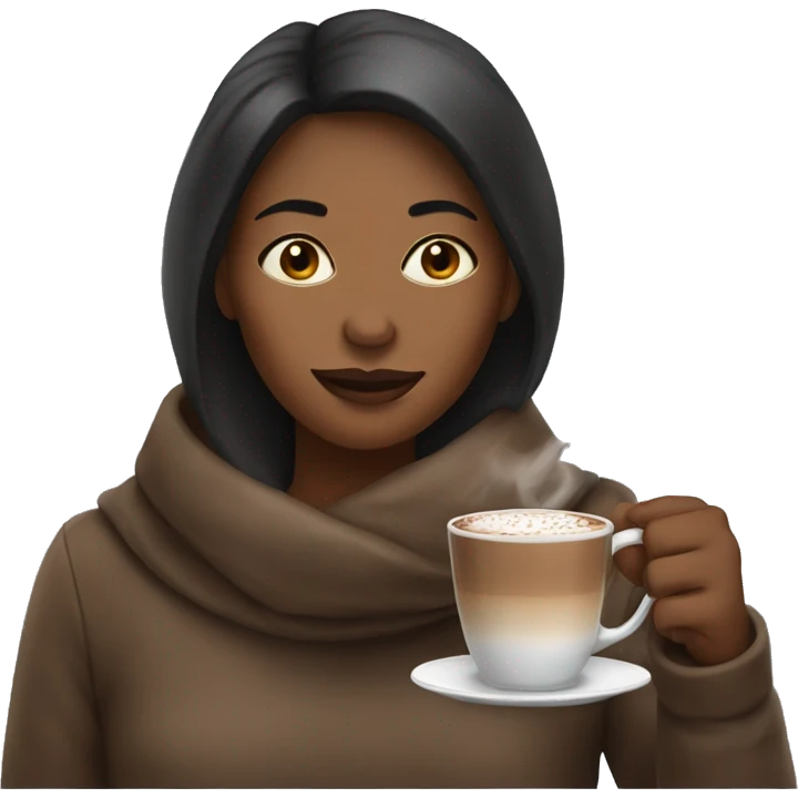 woman drinking hot chocolate  emoji