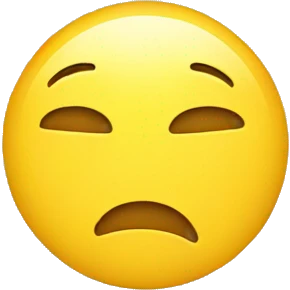 cute slightly pouty face yellow circle emoji