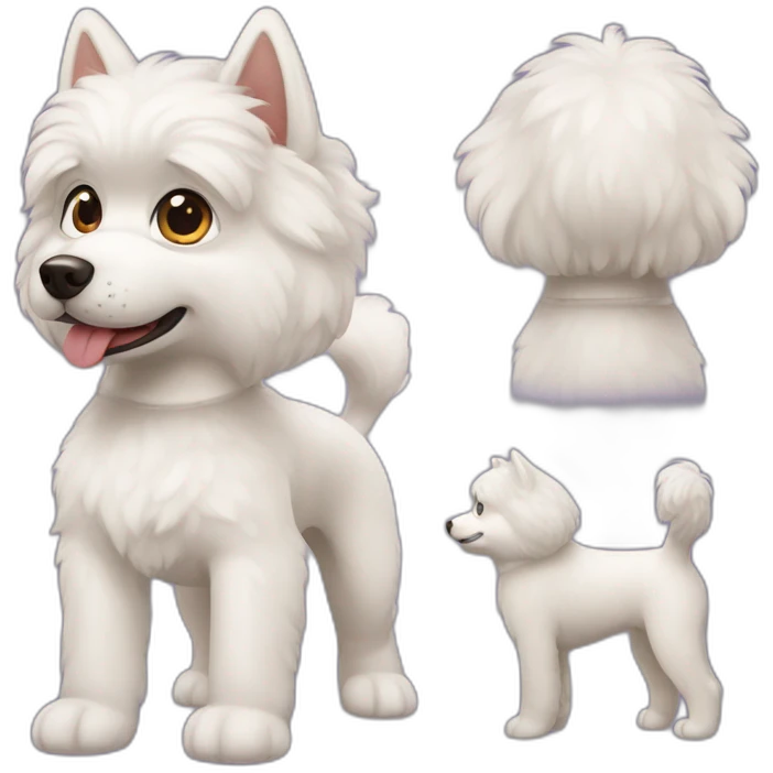 bichon-frisebrown-husky emoji