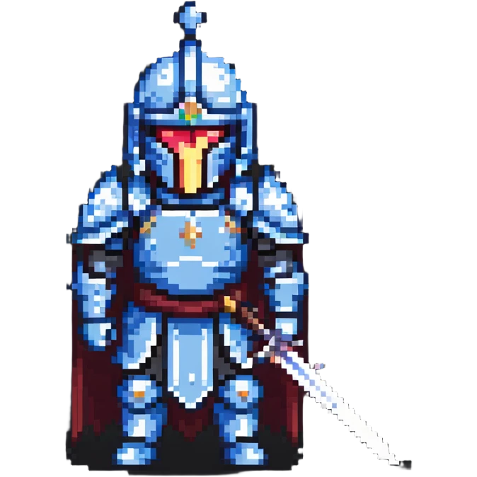 Armored war lord with helmet and sword emoji