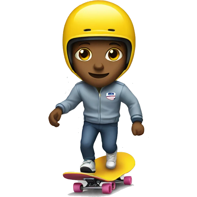 Race car driver driving a skateboard  emoji