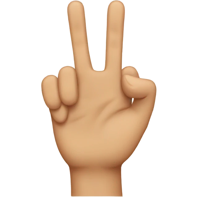 Three fingers emoji