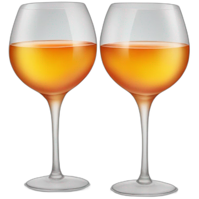 Two glasses of orange wine are clinking emoji