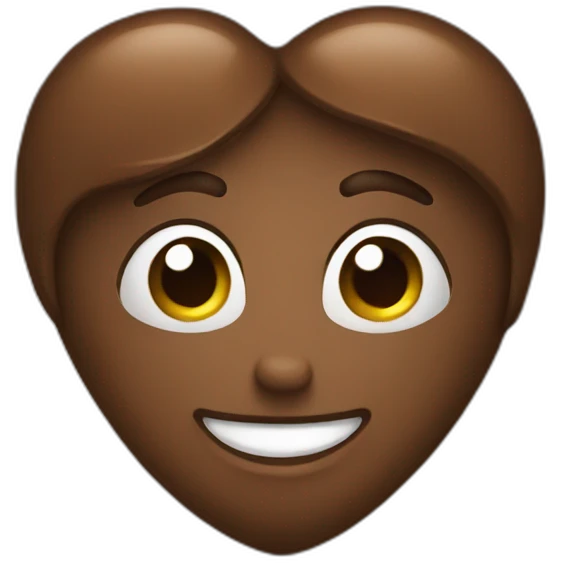 Heart brown emoji