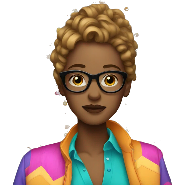 a fashion and colorful person  emoji