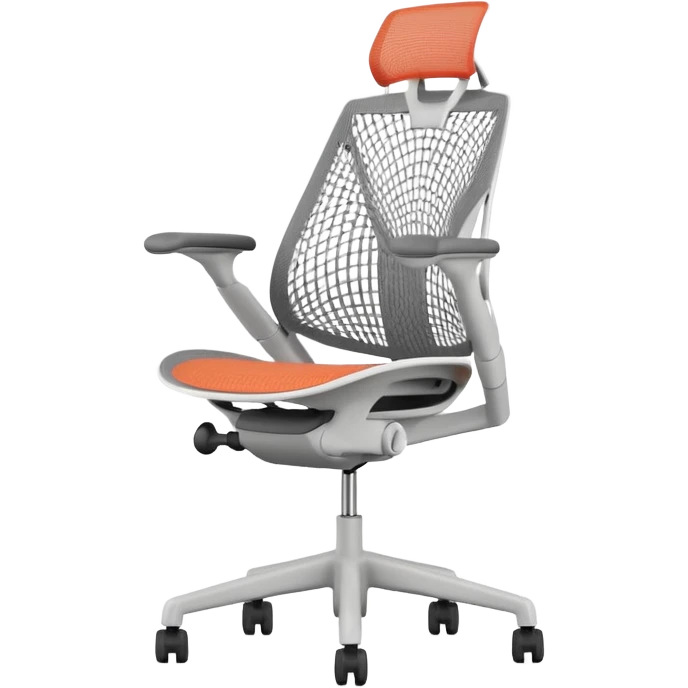 White Sayl Herman Miller ergonomic chair back view emoji