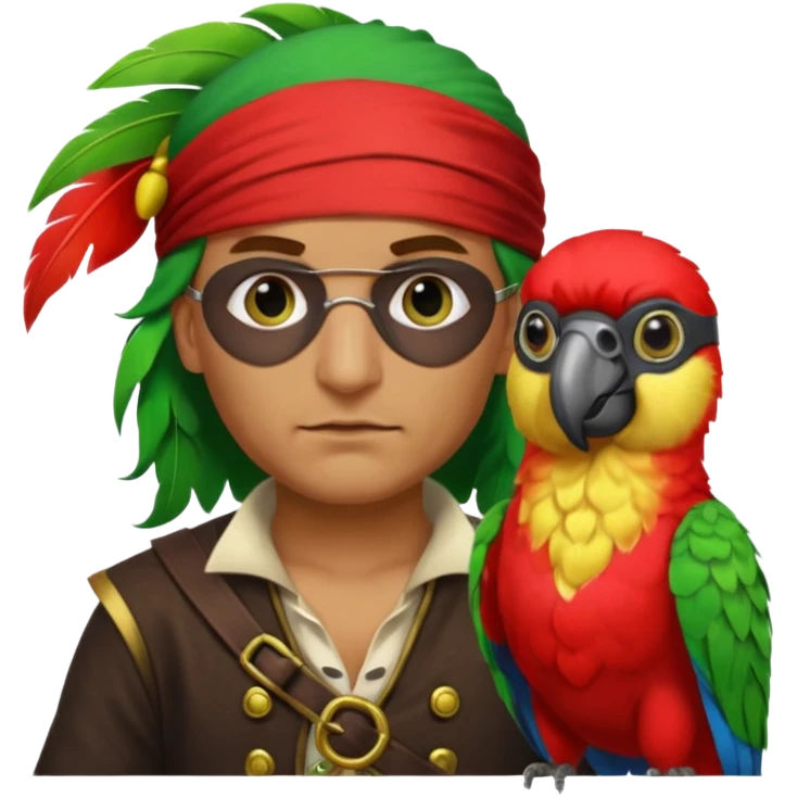 pirate and parrot emoji