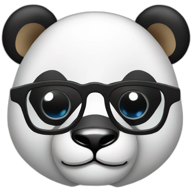 Panda with glass  emoji