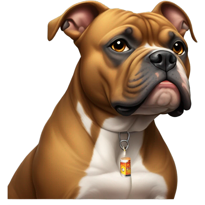 Black american bully smoking emoji