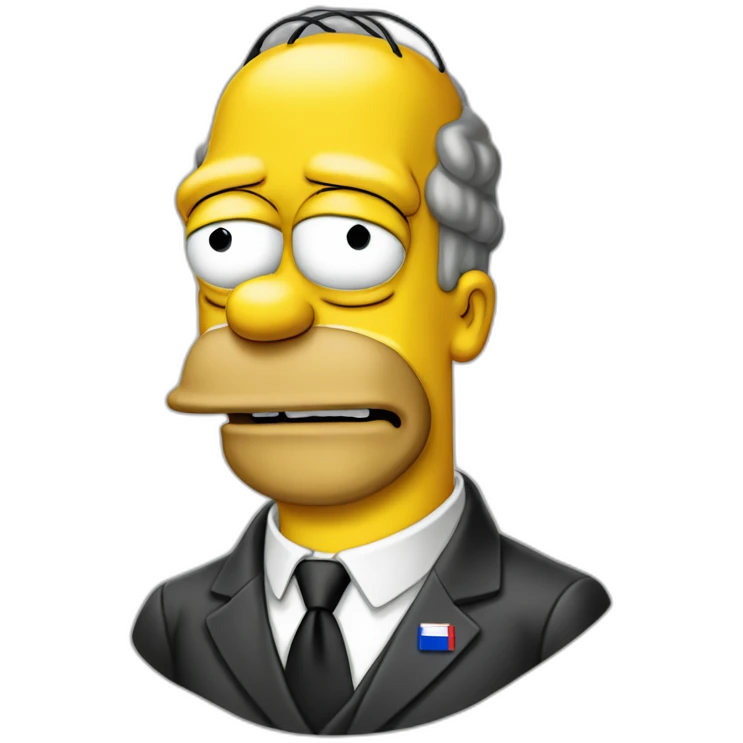 Homer Simpson french president emoji