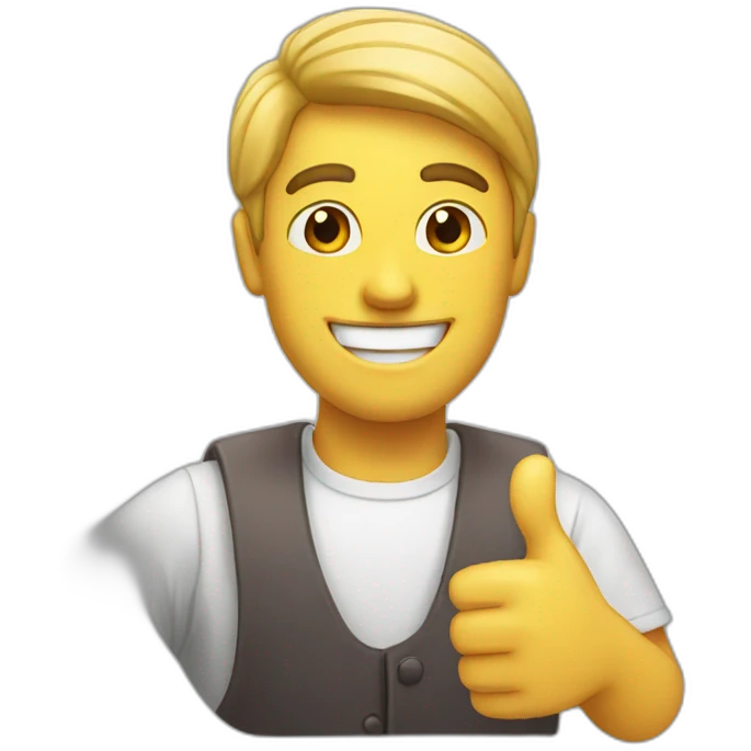 man smiling thumbs up emoji