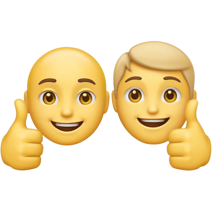 Design a  emoji that shows both thumbs-up and thumbs-down  emoji