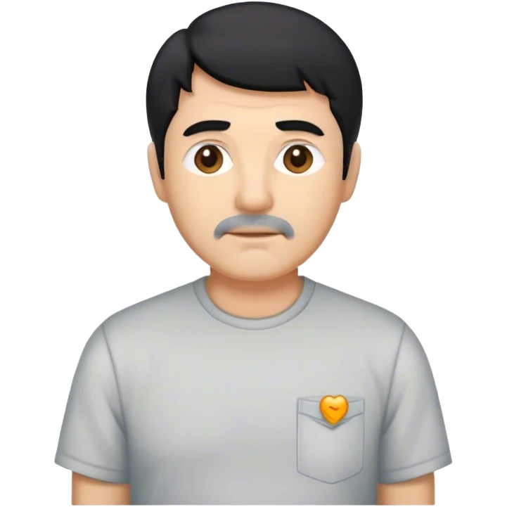 dad grayes black hair with shirt  emoji